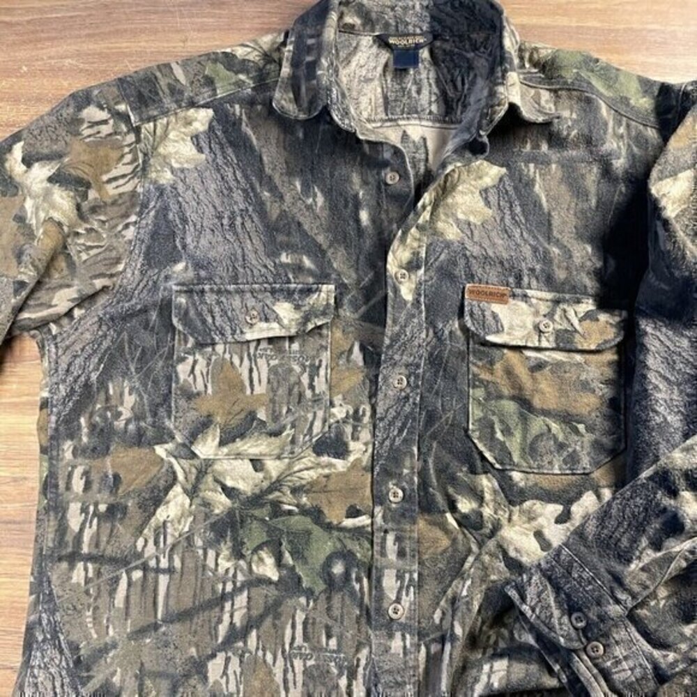 Vintage Woolrich Men's XL Camouflage Jacket/Shirt - 100% Cotton Hunting …